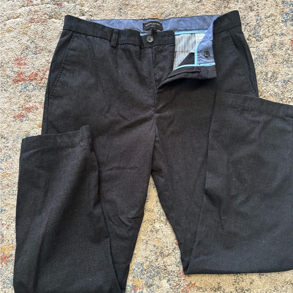 Banana Republic Men's Dark Gray/black pants